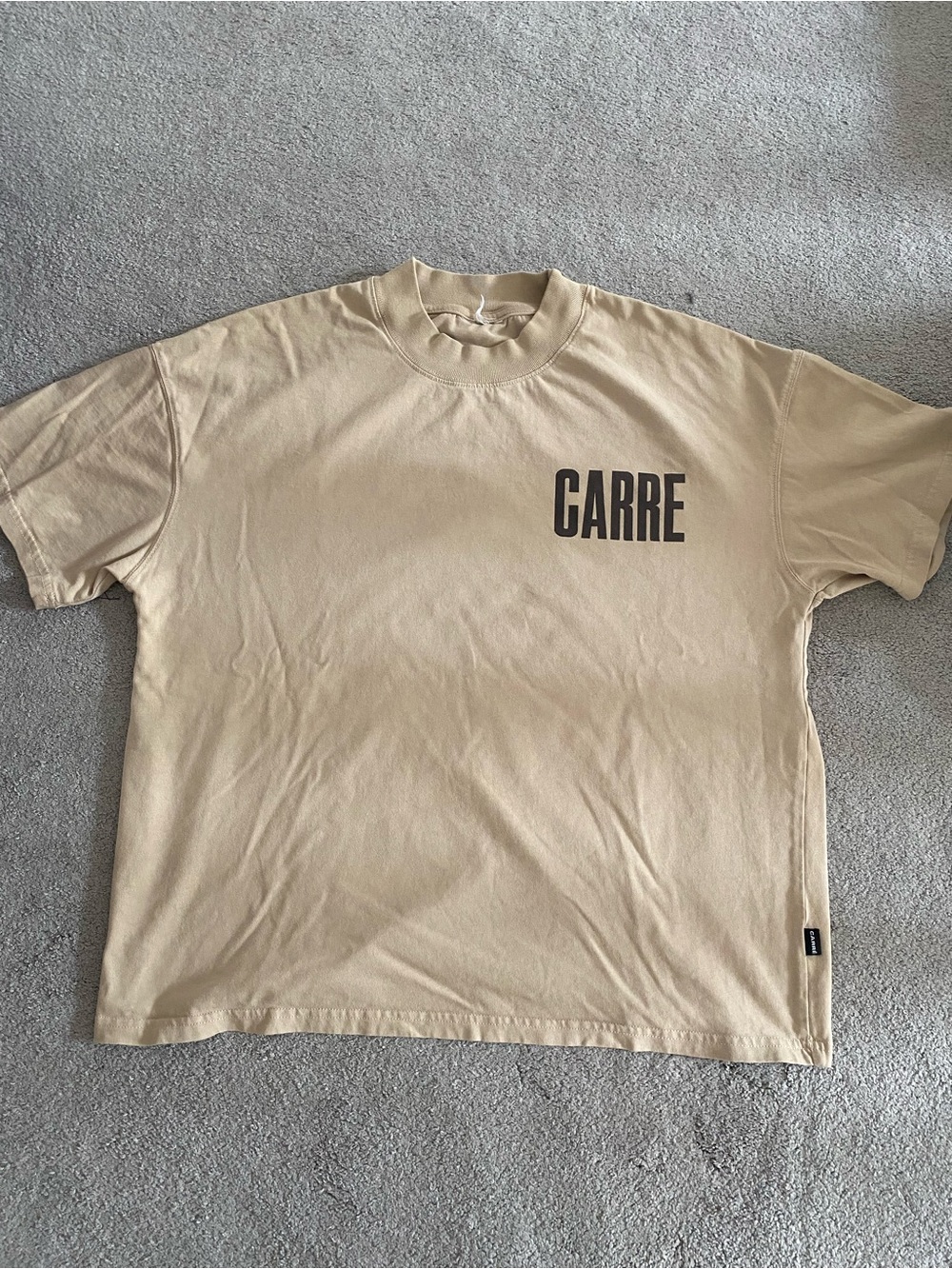 Men's Short Sleeve Logo Tee in Beige